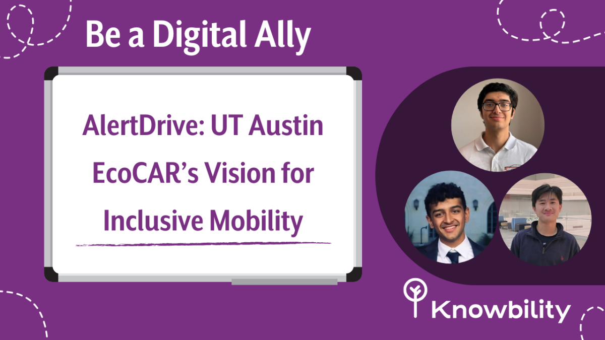 AlertDrive: UT Austin EcoCAR’s Vision for Inclusive Mobility.