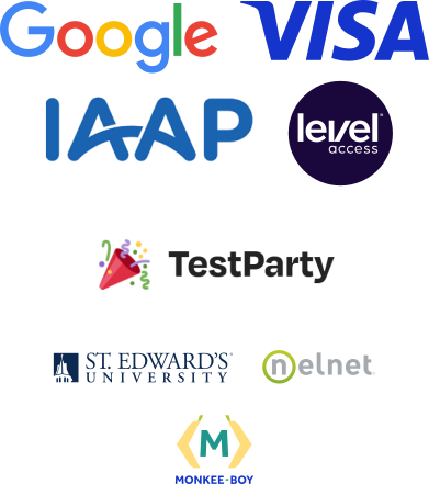 Google, TestParty, St. Edwards University, Monkee-Boy, WebAIM